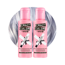 Crazy Color Semi Permanent Silver Hair Color Cream 100ml (Pack Of 2).