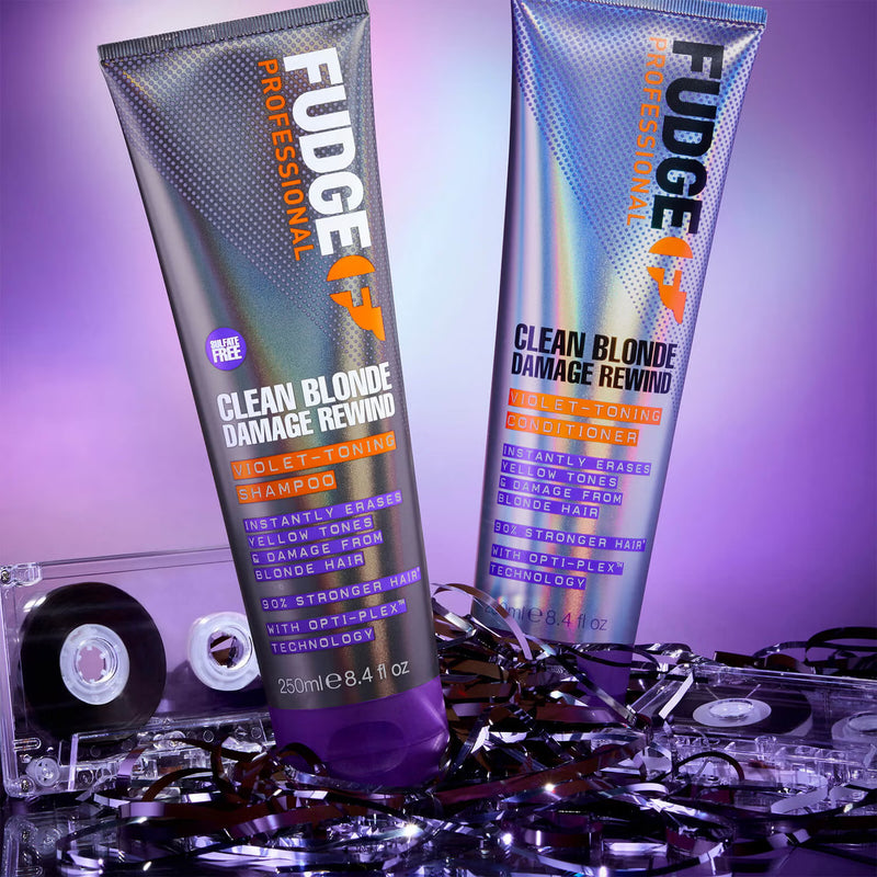 Fudge Professional Clean Blonde Damage Rewind Violet-Toning Shampoo 250ml