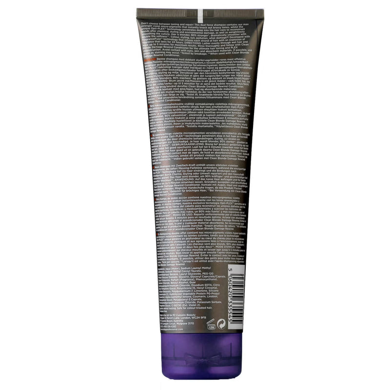 Fudge Professional Clean Blonde Damage Rewind Violet-Toning Shampoo 250ml