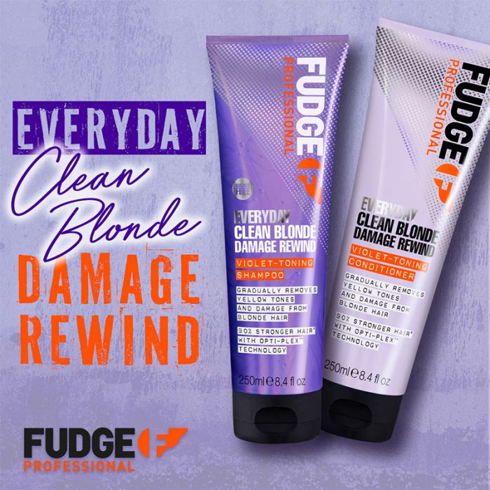 Fudge Professional Everyday Clean Blonde Damage Rewind Shampoo 250ml