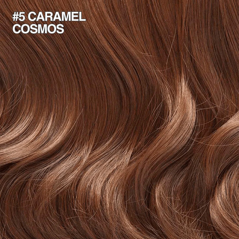 Stranded Curly Hair Messy Bun Scrunchie (5 Caramel Cosmos).