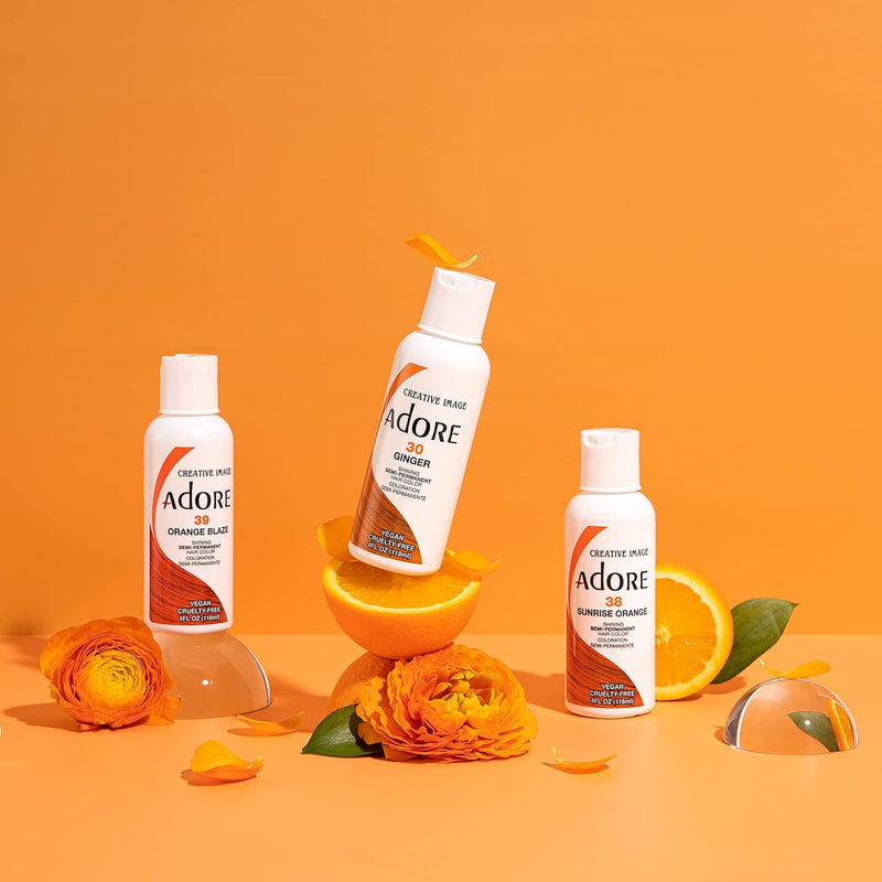 Adore Shining Hair Colour Vibrant Semi-Permanent Dye - Sunrise Orange