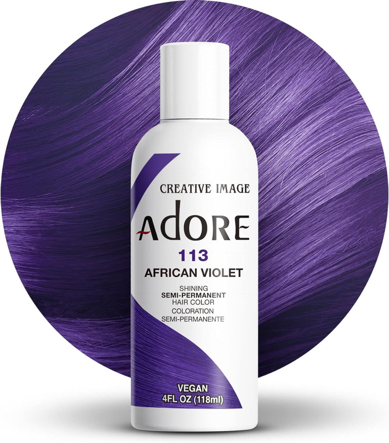 Adore Shining Hair Colour Vibrant Semi-Permanent Dye - African Violet