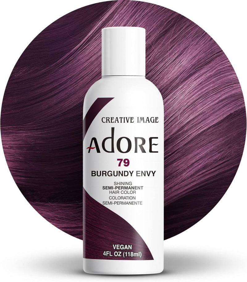 Adore Shining Hair Colour Vibrant Semi-Permanent Dye - Burgundy Envy