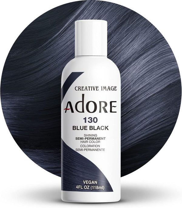 Adore Shining Hair Colour Vibrant Semi-Permanent Dye - Blue Black