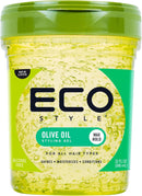 Eco Style Olive Oil Eco Styler Hair Gel, Hydrate and Style, Alcohol-Free, Green.