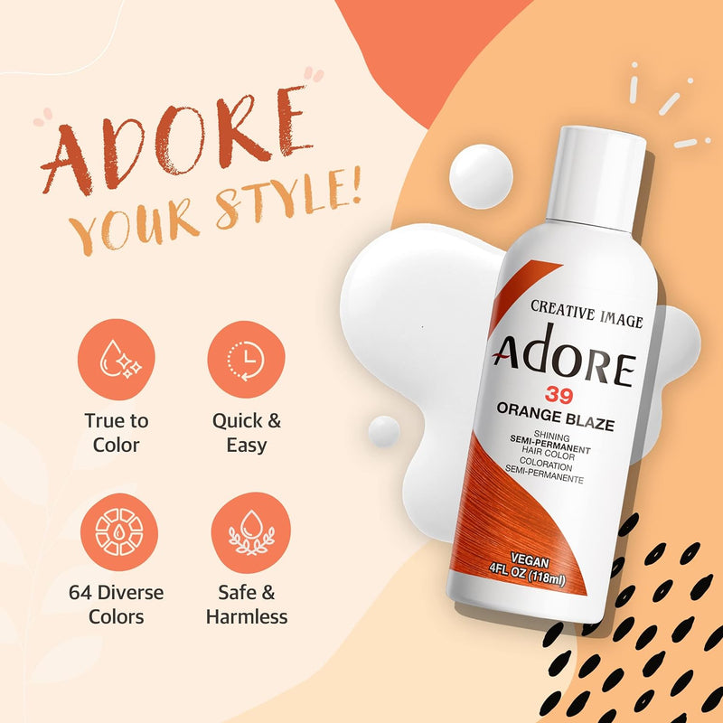 Adore Shining Hair Colour Vibrant Semi-Permanent Dye - African Violet