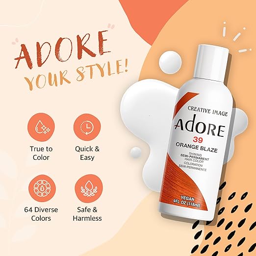 Adore Shining Hair Colour Vibrant Semi-Permanent Dye - Mahogany