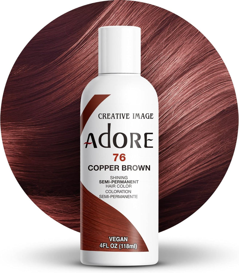 Adore Shining Hair Colour Vibrant Semi-Permanent Dye - Copper Brown