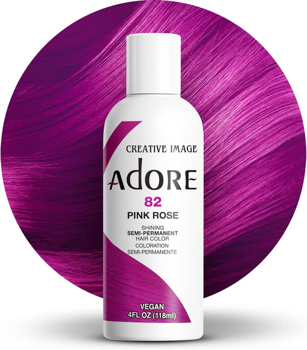 Adore Shining Hair Colour Vibrant Semi-Permanent Dye - Pink Rose