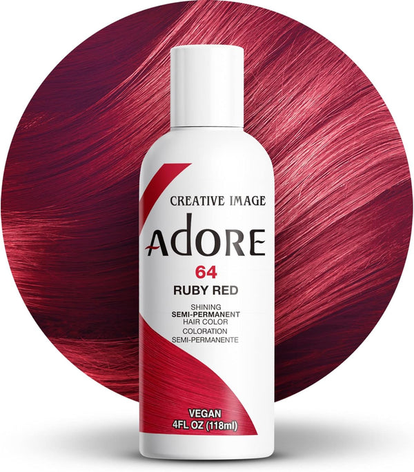 Adore Shining Hair Colour Vibrant Semi-Permanent Dye - Ruby Red