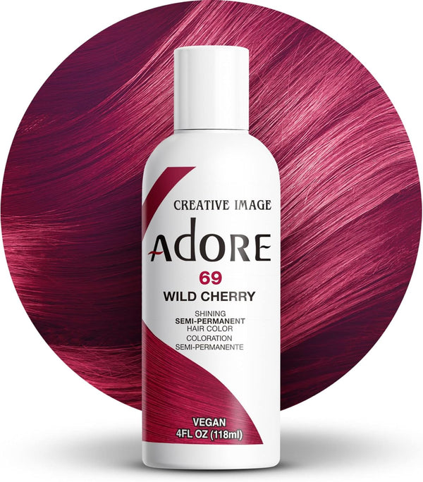 Adore Shining Hair Colour Vibrant Semi-Permanent Dye - Wild Cherry