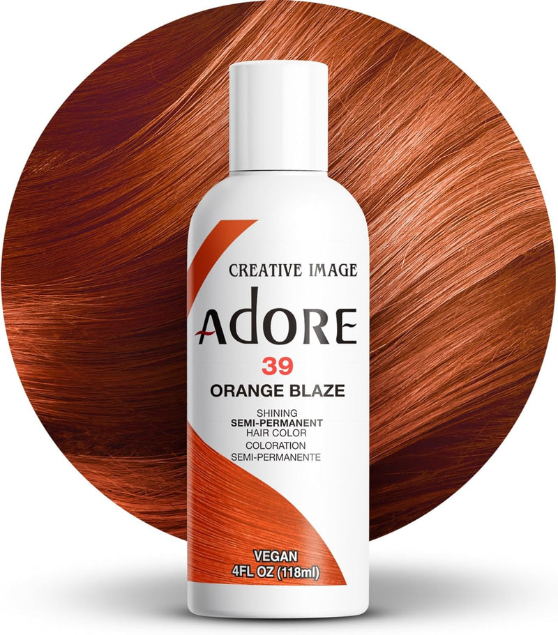 Adore Shining Hair Colour Vibrant Semi-Permanent Dye - Orange Blaze