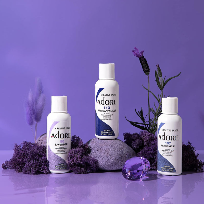 Adore Shining Hair Colour Vibrant Semi-Permanent Dye - Violet Gem