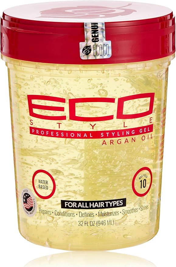 Eco Style Moroccan Argan Oil Hair Styling Gel, Nourish and Repair.