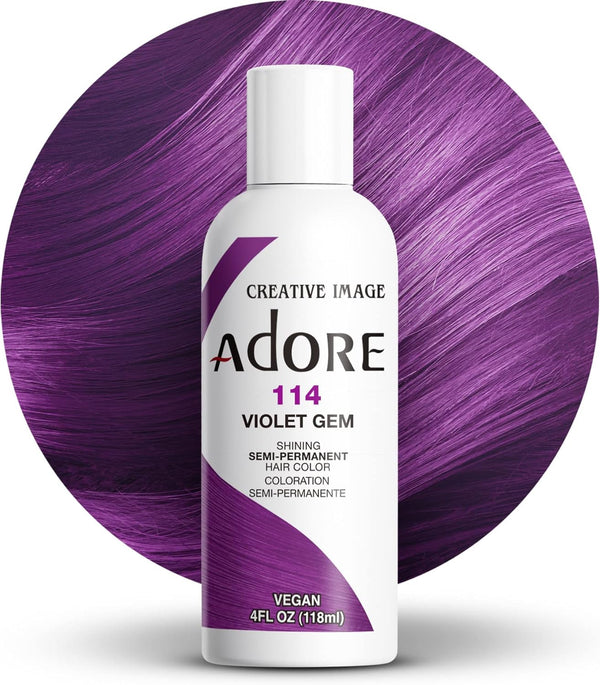 Adore Shining Hair Colour Vibrant Semi-Permanent Dye - Violet Gem