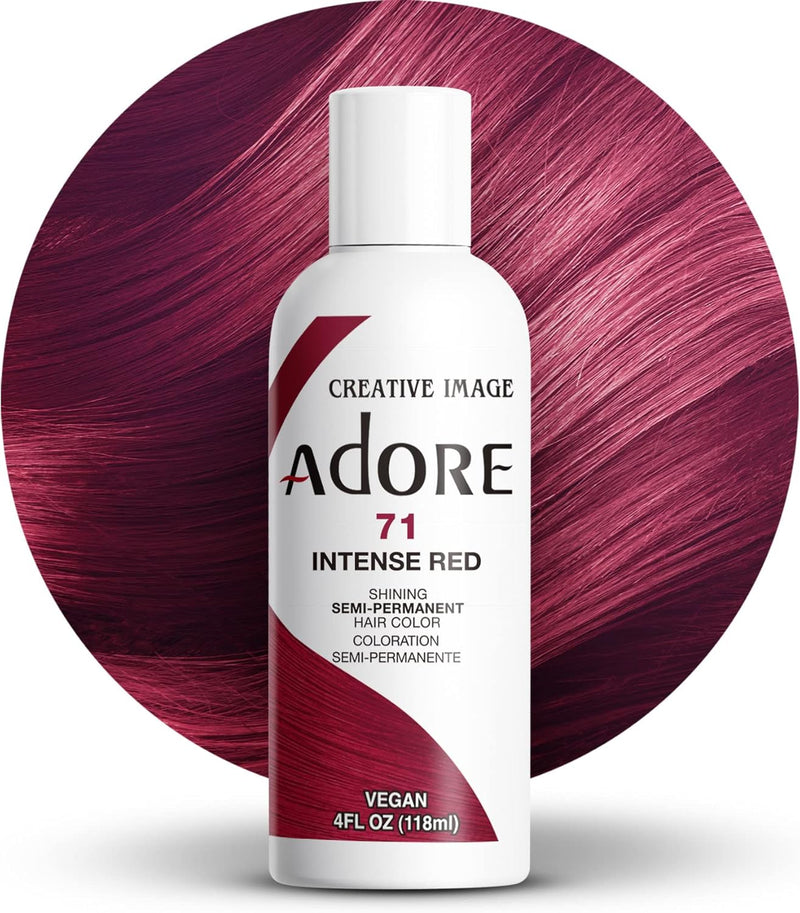 Adore Shining Hair Colour Vibrant Semi-Permanent Dye - Intense Red