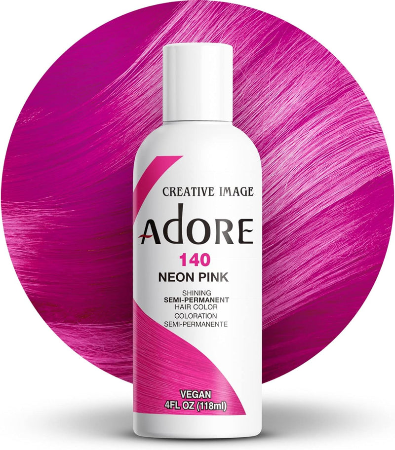 Adore Shining Hair Colour Vibrant Semi-Permanent Dye - Neon Pink