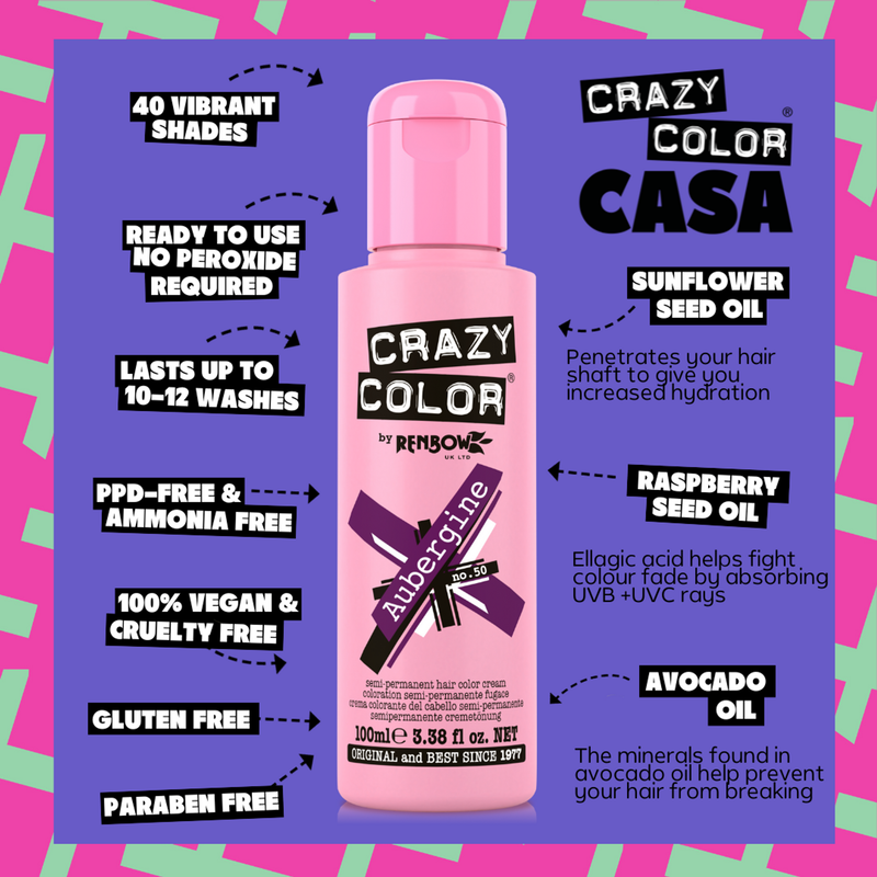 Crazy Color Semi Permanent Hair Color (Pack of 1)