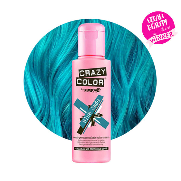 Crazy Color Semi Permanent Blue Jade Hair Color 100ml (Pack Of 1).