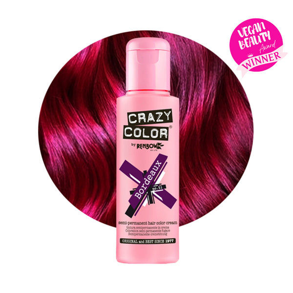 Crazy Color Semi Permanent bordeaux Hair Color 100ml (Pack Of 1).