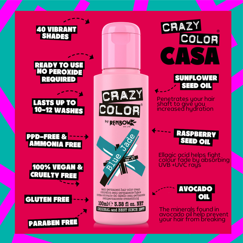 Crazy Color Semi Permanent Hair Color (Pack of 1)