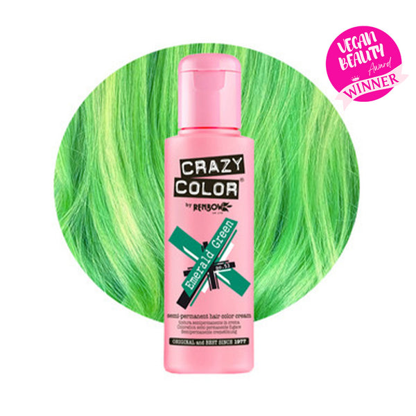 Crazy Color Semi Permanent Emerland Green Hair Color 100ml (Pack Of 1).