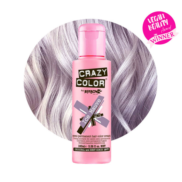 Crazy Color Semi Permanent Ice Mauve Hair Color 100ml (Pack Of 1).