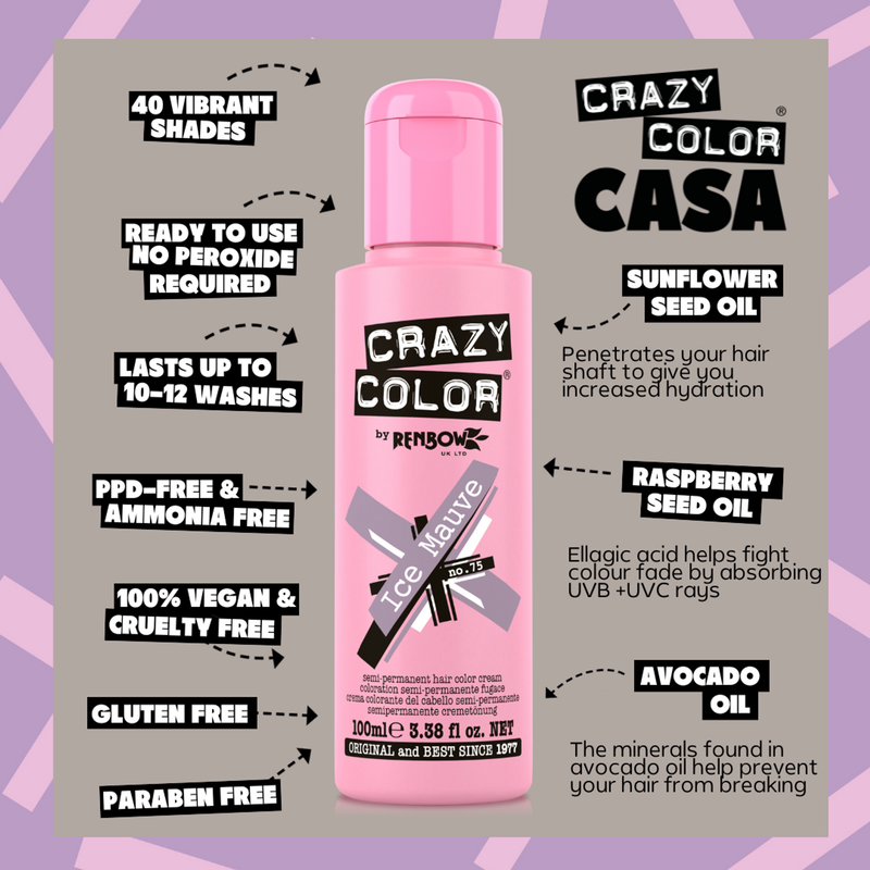 Crazy Color Semi Permanent Hair Color (Pack of 1)