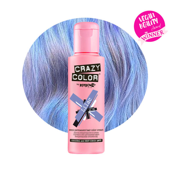 Crazy Color Semi Permanent Lilac Hair Color 100ml (Pack Of 1).