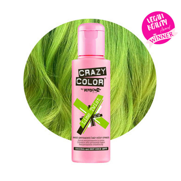 Crazy Color Semi Permanent Lime Twist Hair Color 100ml (Pack Of 1).