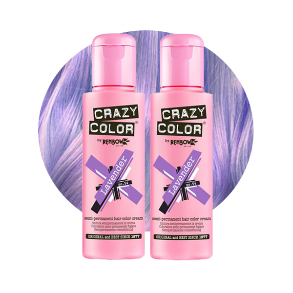 Crazy Color Semi Permanent Lavender Hair Color 100ml (Pack Of 2).