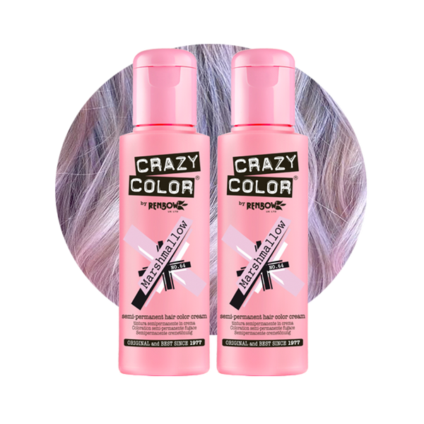 Crazy Color Semi Permanent Marshmallow Hair Color 100ml (Pack Of 2).