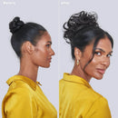 Stranded Curly Hair Messy Bun Scrunchie (6/16/613/Safari Sunset).