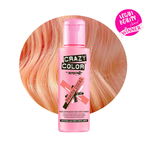 Crazy Color Semi Permanent Peach Coral Hair Color 100ml (Pack Of 1).