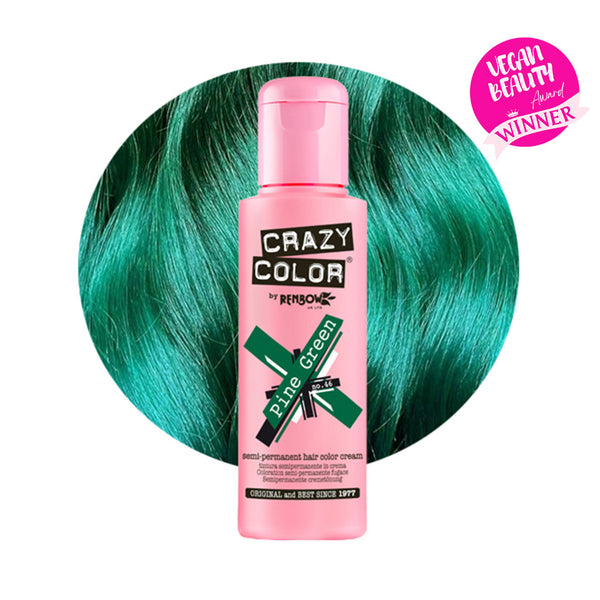 Crazy Color Semi Permanent Pine Green Hair Color 100ml (Pack Of 1).