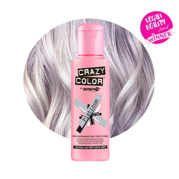 Crazy Color Semi Permanent Platinum Hair Color 100ml (Pack Of 1).