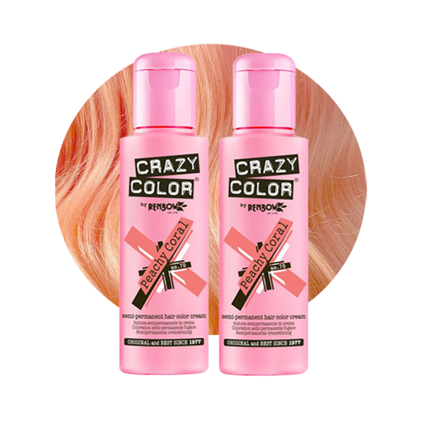 Crazy Color Semi Permanent Platinium Hair Color Cream 100ml (Pack Of 2).