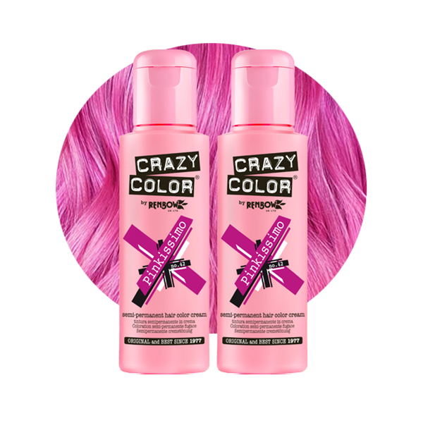 Crazy Color Semi Permanent Hair Color Cream (Pack of 2)