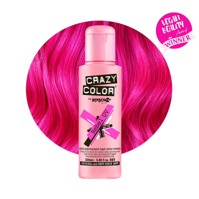 Crazy Color Semi Permanent Rebel UV Hair Color 100ml (Pack Of 1).