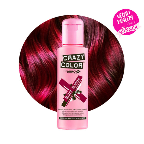 Crazy Color Semi Permanent Rouby Rough Hair Color 100ml (Pack Of 1).