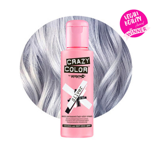 Crazy Color Semi Permanent Silver Hair Color 100ml (Pack Of 1).