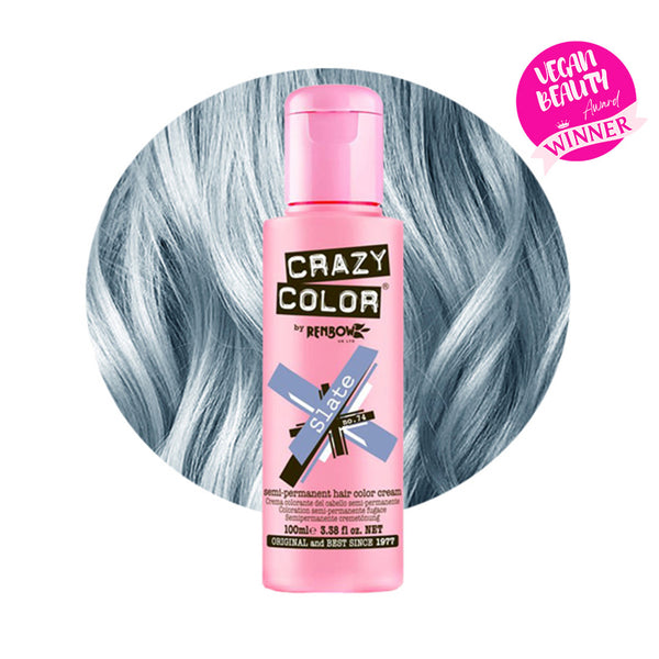 Crazy Color Semi Permanent Slate Hair Color 100ml (Pack Of 1).