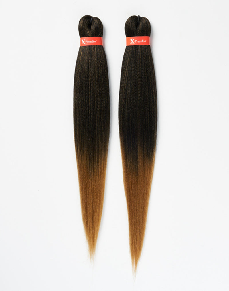 X-pression Pre-Stretched Braiding Hair Smooth, Lightweight & Ready to Style, 46" 160g (Colour T1B/27).