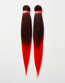 X-pression Pre-Stretched Braiding Hair Smooth, Lightweight & Ready to Style, 46" 160g (Colour T1B/Red).