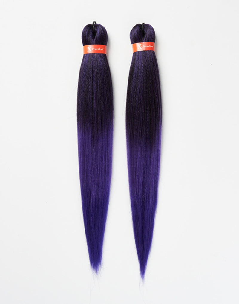 X-pression Pre-Stretched Braiding Hair Smooth, Lightweight & Ready to Style, 46" 160g (Colour T3/OM/Violet Indigo).