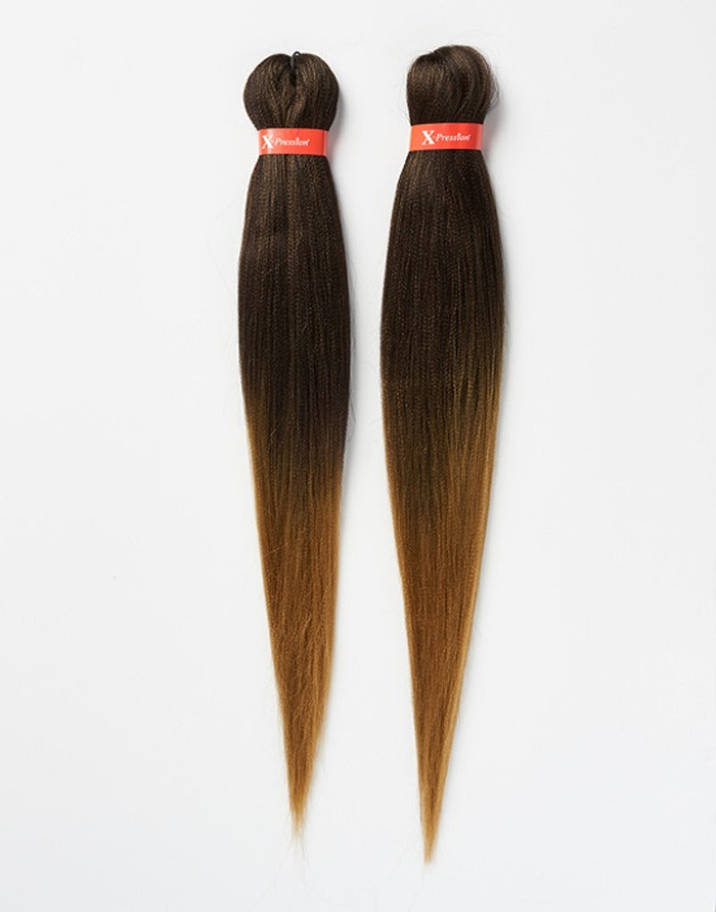 X-pression Pre-Stretched Braiding Hair Smooth, Lightweight & Ready to Style, 46" 160g (Colour T4/27).