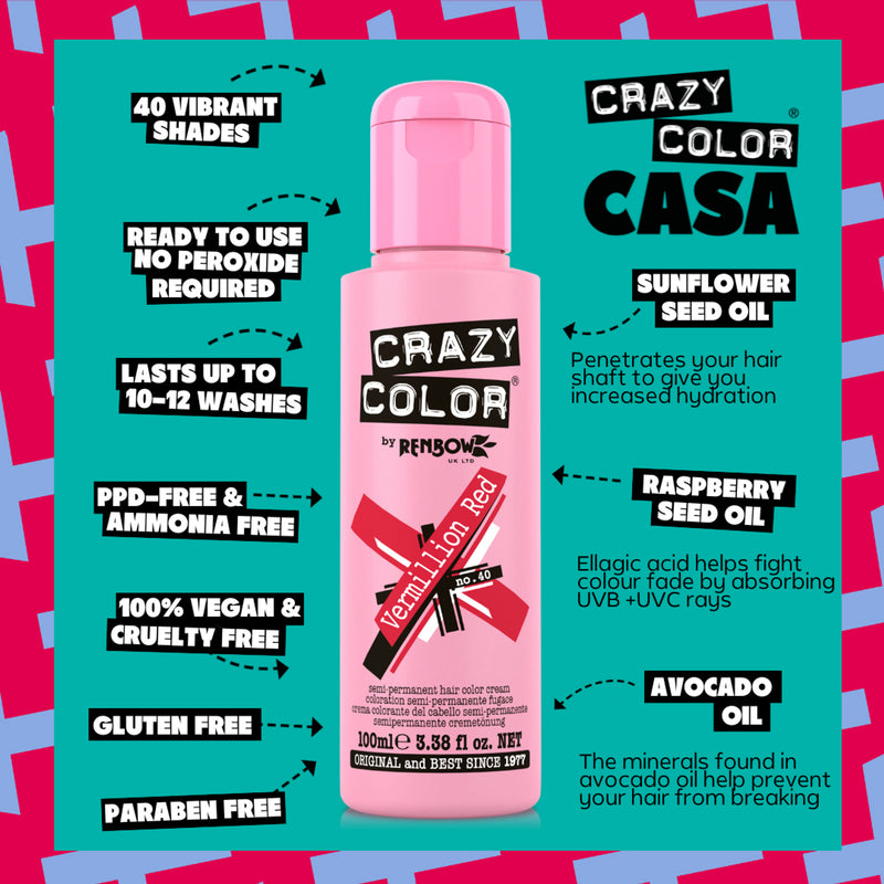 Crazy Color Semi Permanent Hair Color (Pack of 1)