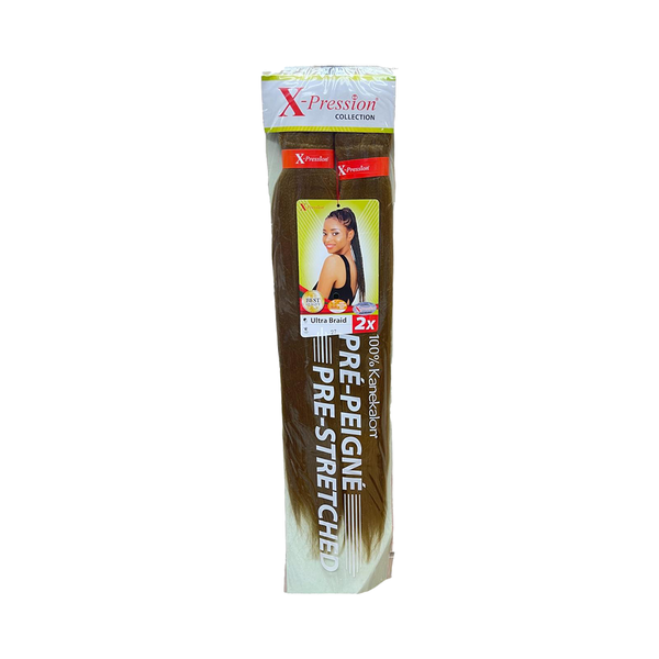 X-pression Pre-Stretched Braiding Hair Smooth, Lightweight & Ready to Style, 46" 160g (Colour 27).