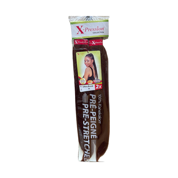 X-pression Pre-Stretched Braiding Hair Smooth, Lightweight & Ready to Style, 46" 160g (Colour 30)